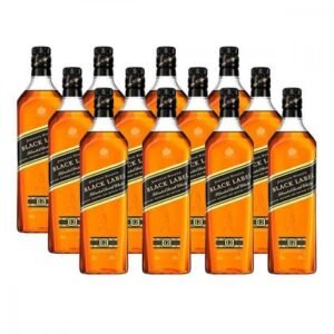 Caixa Whisky Johnnie Walker Black Label 12 anos 1 Litro C/12